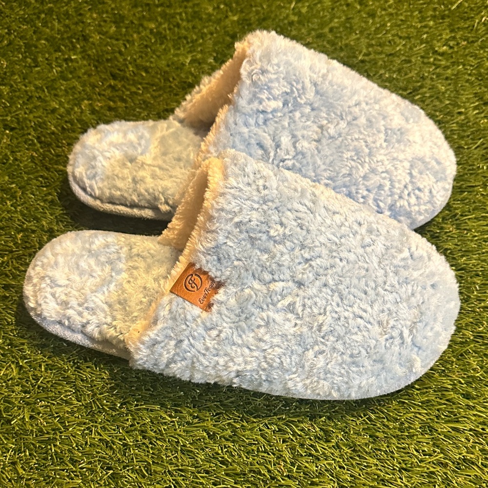 Everfoams Fluffy Light Blue Slippers